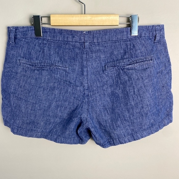 Old Navy Women's Blue Linen Blend Casual Walking Shorts Size 12 Beach‎ Boardwalk - Picture 3 of 11